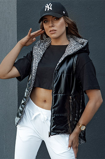 Ženski prešiti telovnik ICONVEST black Dstreet TY4432