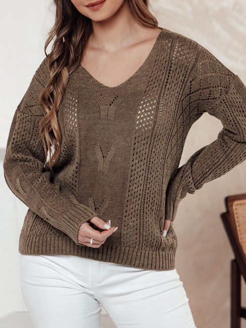 Ženski pulover LACEONIA beige Dstreet MY2404