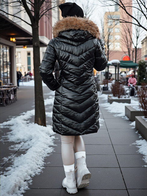 Ženska prešita zimska bunda BELLATRIX black Dstreet TY4581