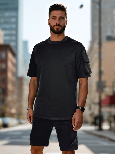 Moški osnovni črni komplet Dstreet AX0799