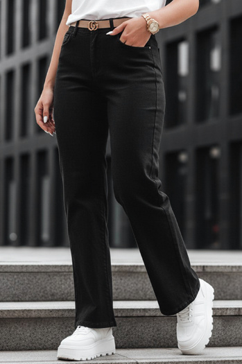 Ženske široke hlače DELUSSIA black Dstreet UY2669