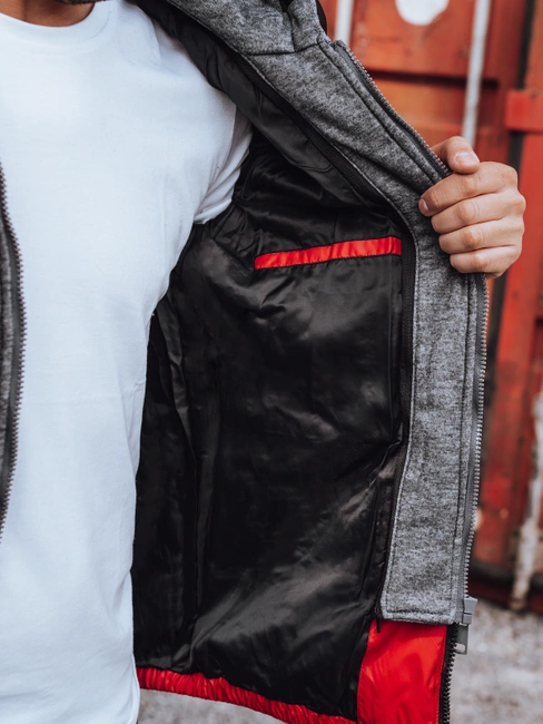 Moška zimska jakna rdeča Dstreet TX3828