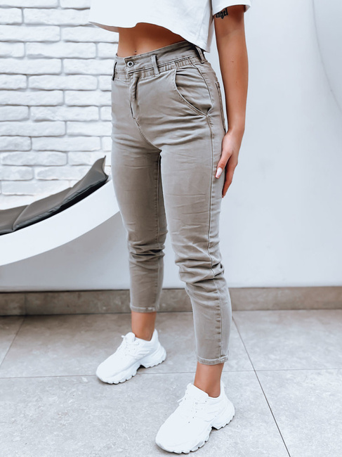 Ženske kavbojke mom fit FINN Barva Bež DSTREET UY1593