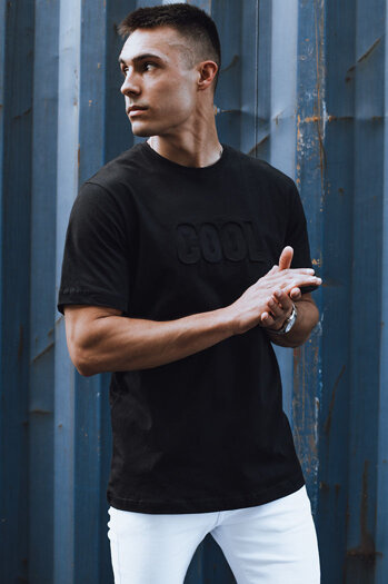 Moška majica s potiskom črna Dstreet RX5511