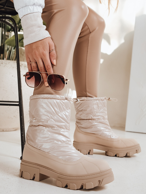 Ženski snežni škornji SNOBOOT beige Dstreet ZY1294
