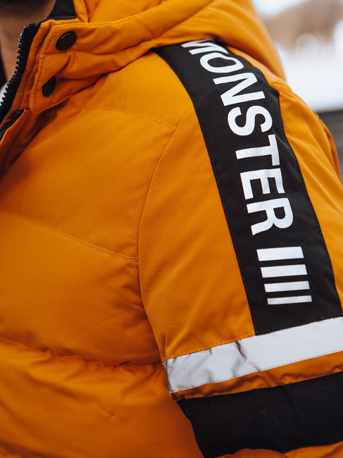 Moška prešita zimska jakna rumena Dstreet TX4567