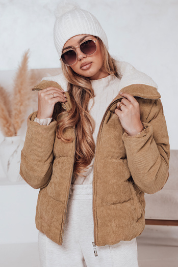 Ženska zimska bunda TRENDYGLAM temno bež Dstreet TY4359