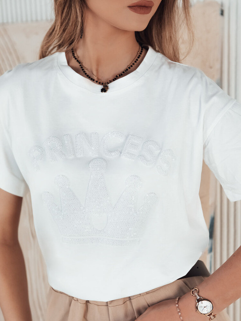 Ženska majica basic PRINCY Barva Bela DSTREET RY2391