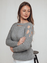 Ženski pulover SLITARIA svetlo sive barve Dstreet MY2394