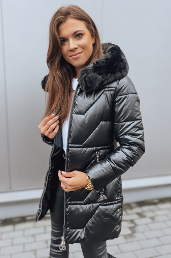 Ženska zimska jakna s kapuco KRISTA black Dstreet TY3065