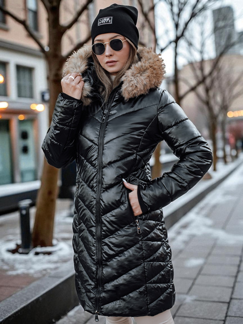 Ženska prešita zimska bunda BELLATRIX black Dstreet TY4581