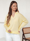 Ženski pulover VISTILLA lemon Dstreet MY2415