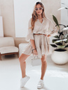 Poletna muslinska obleka LYVONNE light beige Dstreet EY2615