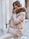 Ženska zimska jakna SPARKLE Barva kamela DSTREET TY3948