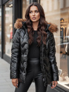 Ženska zimska jakna s krznom LANE black Dstreet TY4515z