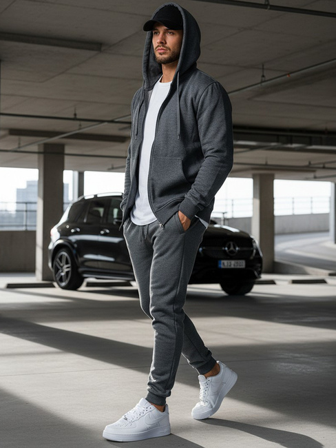 Moška jopa z zadrgo Barva Antracitna DSTREET BX2196