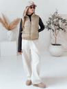 Ženski prešiti telovnik URBANELLE beige Dstreet TY4973
