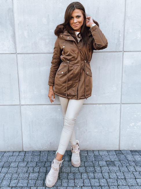 Ženska zimska jakna GODDESS Barva kavna DSTREET TY3869