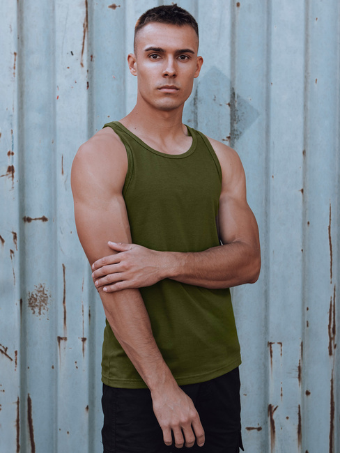 Moška zelena majica brez rokavov Dstreet RX5621