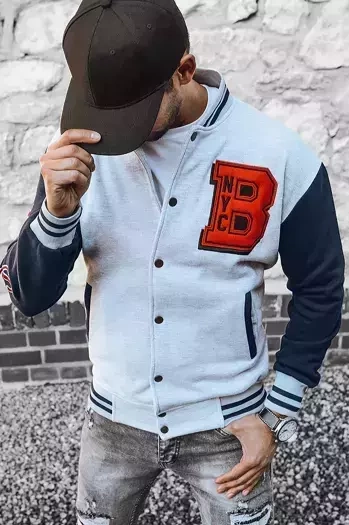 Moška jopa z zadrgo Barva Svetlosiva DSTREET BX5441