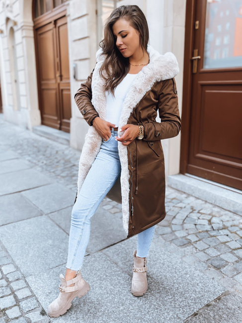 Ženska zimska jakna HARPERSOFT coffee Dstreet TY3686