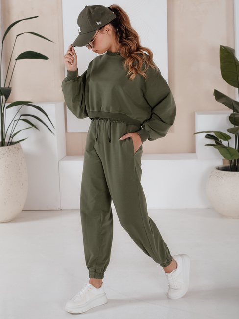 Ženski komplet trenirke SOLIR kaki Dstreet AY1019