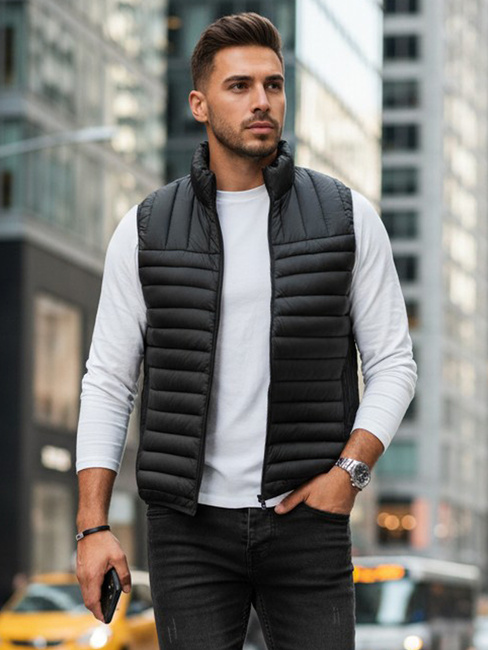 Moški prešiti jopič črne barve Dstreet TX5084