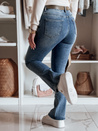 Ženske jeans hlače na zvonec s pasom FITLOW blue Dstreet UY2466
