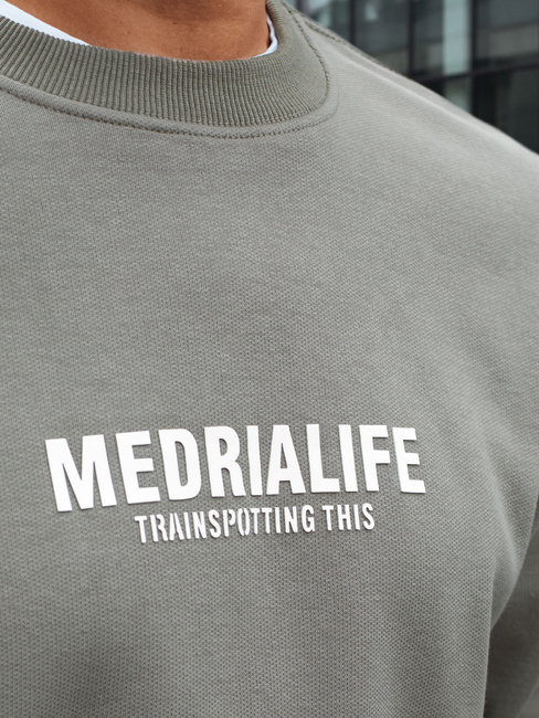 Moška majica s potiskom v barvi kakija Dstreet BX5929