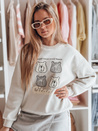 Ženska bluza prevelike velikosti z medvedki MISOBEARS siva Dstreet BY1436