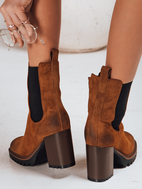 Ženski semiš kamelji škornji Dstreet ZY1313