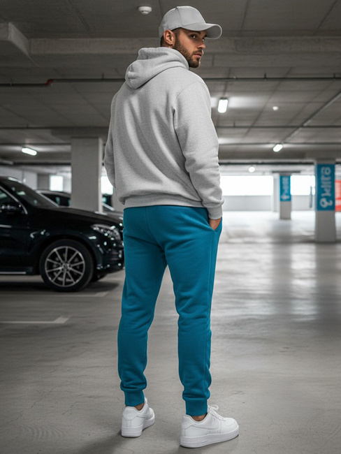 Moške spodnji deli trenirke Barva turkizna DSTREET UX3428