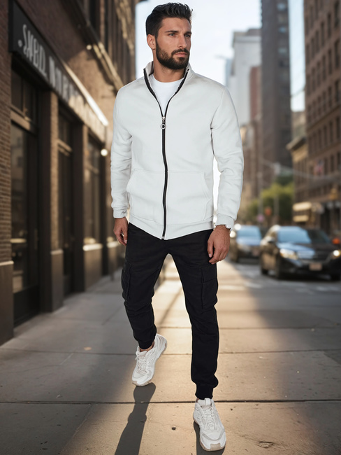 Moška jopica s stoječim ovratnikom svetlo siva Dstreet BX5874