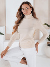 Ženski pulover z rolojem VANORIA krem Dstreet MY2487