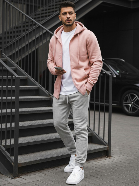 Moška jopa s kapuco Barva Roza DSTREET BX4834