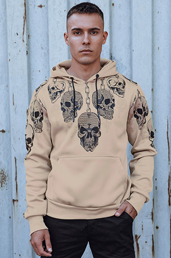 Moška majica s kapuco beige Dstreet BX5842