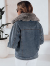 Ženska jeans jakna FURDENIM s krznom svetlo modra Dstreet TY4755