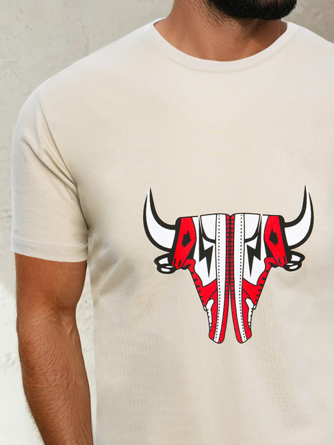 Moška majica s potiskom Barva Bež DSTREET RX4932