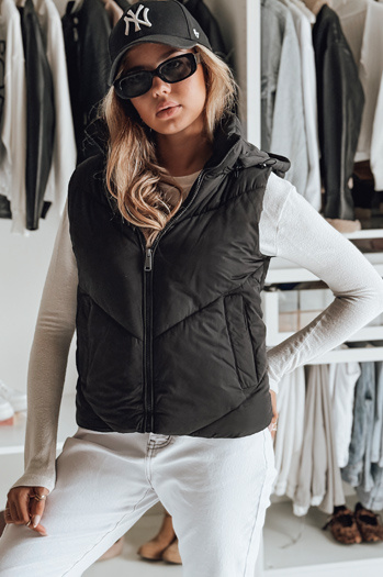 Ženski prešiti telovnik LIKEHUGS black Dstreet TY4978