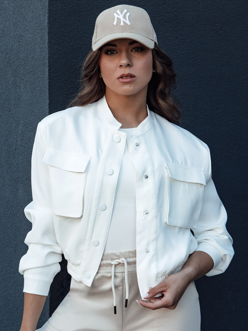 Ženska bomber jakna PRIEV white Dstreet TY4305