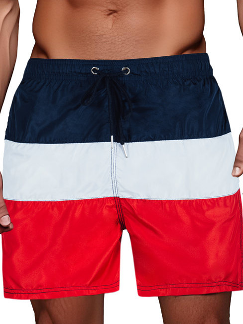 Moške mornarsko modre in sive kopalne hlače Dstreet SX2516