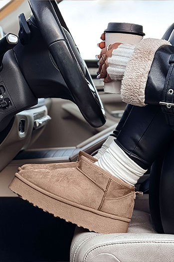 Ženski škornji SNOWTRED khaki Dstreet ZY0567