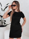 Ženska črtasta mini obleka RIBBINA black Dstreet EY2581