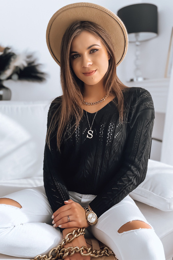 Ženski odprti pulover DARTIS Barva Črna DSTREET MY1589