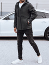 Moška prehodna softshell jakna s kapuco temno siva Dstreet TX4817