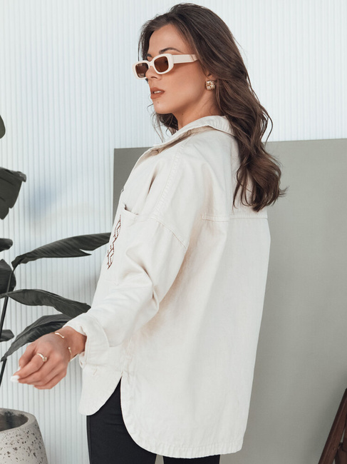 Kurtka damska jeansowa FILOMENAS beżowa Dstreet TY4313