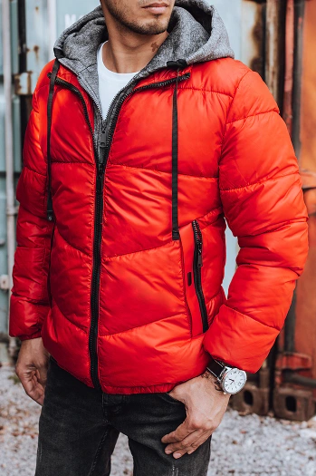 Moška zimska jakna rdeča Dstreet TX3828