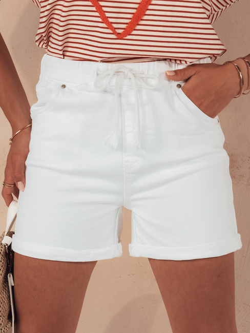 Ženske kratke hlače BEACH VIBE white Dstreet SY0389