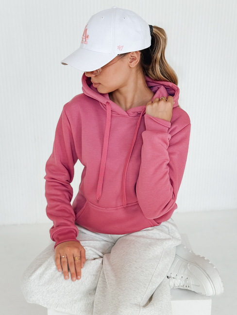 Ženska majica s kapuco BASIC fuksija BY1394