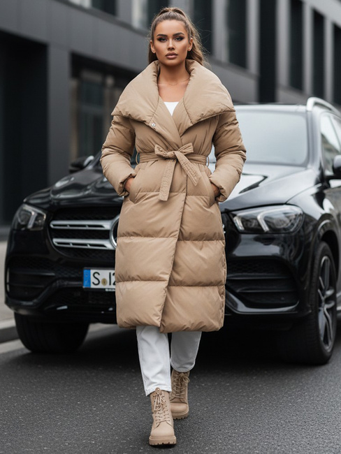 Ženska prešita jakna plašč FAVI camel Dstreet TY3091